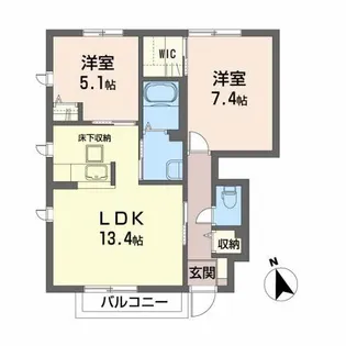 ボヌールIII【1階】の間取り