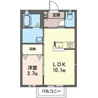 マストライフ高崎上大類B【2階】の間取り