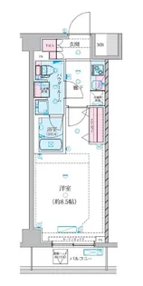 1Kの間取り画像