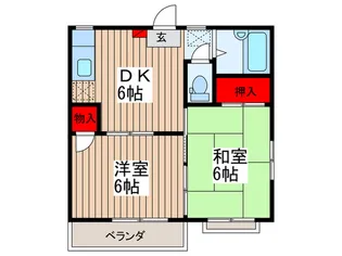 丸徳コ-ポAの間取り
