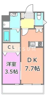 千葉県千葉市中央区松波2【アパート】の間取り