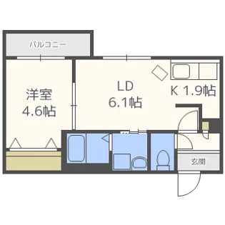 ガーデン南平岸【3階】の間取り