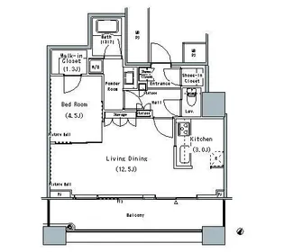 東京都中央区勝どき6【マンション】の間取り