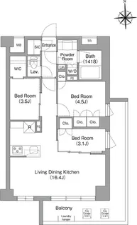 コンフォリア・リヴ大森西【2階】の間取り
