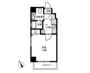 東京都中央区築地2【マンション】の間取り