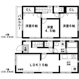 東京都豊島区池袋3【一戸建】の間取り
