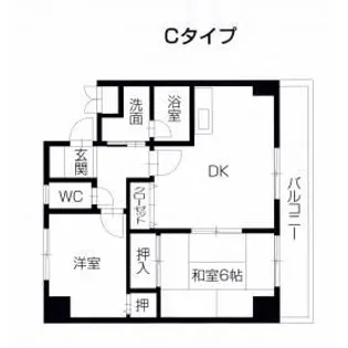 ウェルネス多賀【4階】の間取り