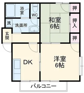 サニーパルI【2階】の間取り