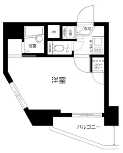 東京都港区三田5【マンション】の間取り