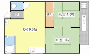 近江八幡ドリームマンションB【1階】の間取り