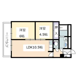 リエス榴ヶ岡【4階】の間取り