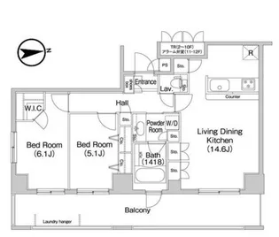 東京都港区芝浦4【マンション】の間取り