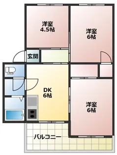 清見コーポ【1階】の間取り