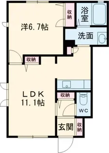 メゾンブランシェ【1階】の間取り
