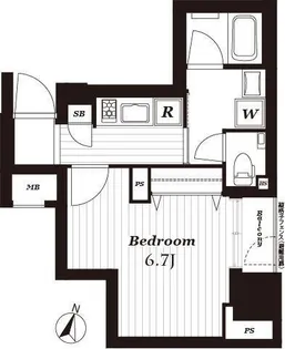 オープンレジデンシア銀座二丁目【1階】の間取り
