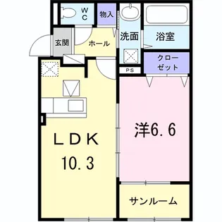 茨城県ひたちなか市西光地2【アパート】の間取り