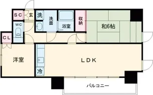 パークキューブ小岩【4階】の間取り