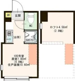 ハーモニーテラス中十条III【1階】の間取り