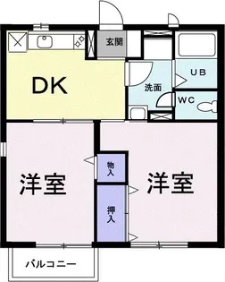 サンパティークおかもとA【1階】の間取り