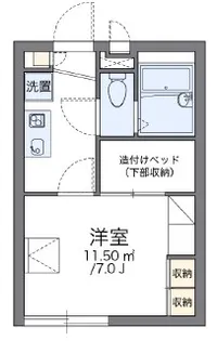 レオパレスシェドゥーブル【2階】の間取り