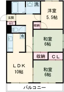 桜川レジデンス【1階】の間取り