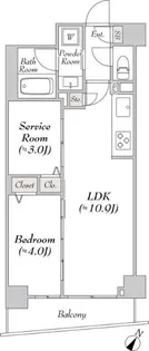 ルミーク文京千石【4階】の間取り