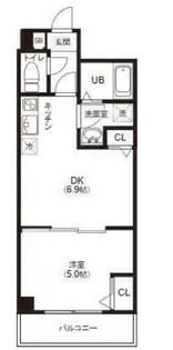 レピュア住吉レジデンス【5階】の間取り