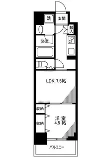 日神デュオステージ浅草今戸【9階】の間取り