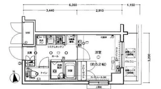 エクセリア神楽坂【2階】の間取り