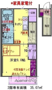 チェントラーレ新穀町【2階】の間取り