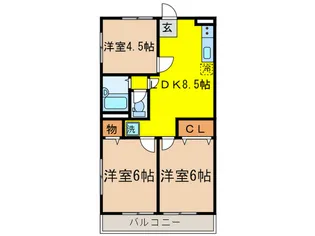 メゾン・ド・若松I【2階】の間取り