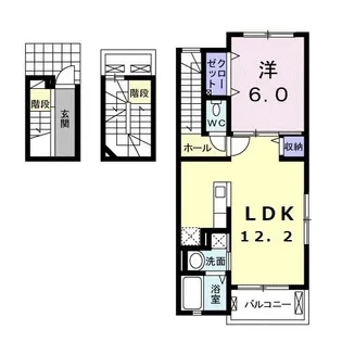 メゾンド・シュシュ【3階】の間取り