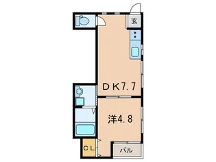 ハイツウエストIII【1階】の間取り