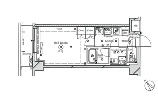 クラスタ越中島【4階】の間取り