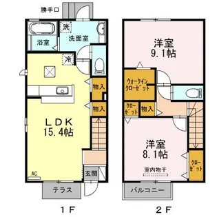 Dーroom神丘町の間取り