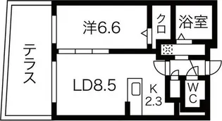 GUARDIAN TEINE【1階】の間取り