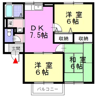 エスポアール【2階】の間取り