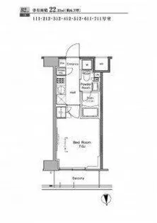 プラウドフラット南品川【5階】の間取り