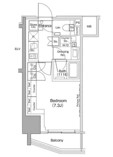 ザ・パークハビオ荏原中延駅前【3階】の間取り