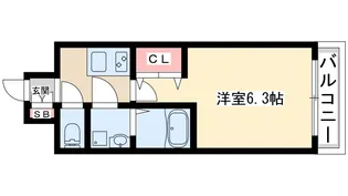 レジュールアッシュ塚本レジデンス【8階】の間取り