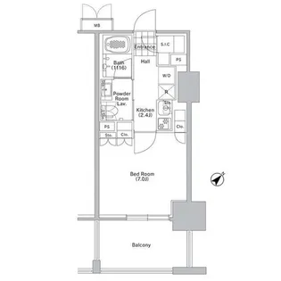 コンフォリア渋谷WEST【7階】の間取り