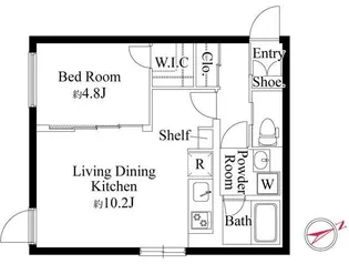アバンティア阿佐ヶ谷南【1階】の間取り