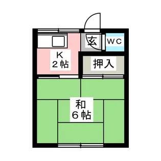 山磯アパート【2階】の間取り