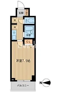 ドゥーエ西大島【2階】の間取り