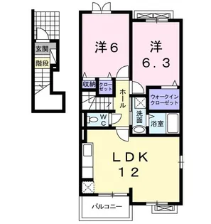 シンシアリー三笠I【2階】の間取り