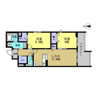 メゾン オルジュ【2階】の間取り