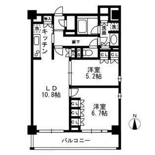レジディア中落合B棟【7階】の間取り