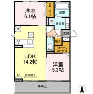ソルティエラT.G【1階】の間取り