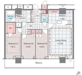 ザタワー十条【39階】の間取り