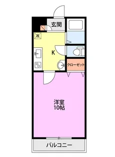 HILLS道玄坂【3階】の間取り